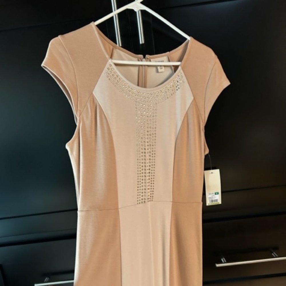 NWT AMBAR beige cotton dress